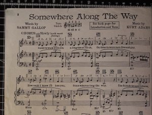 First page of Somewhere along the way by Magna Music Co Ltd