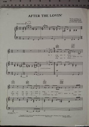 First page of After the lovin' by Silver Blue Music