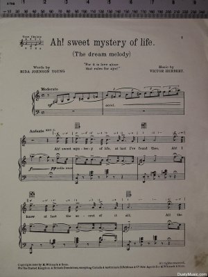 First page of Ah sweet mystery of life by Feldman