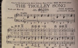 First page of The trolley song by Sun