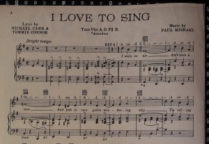 First page of I love to Sing by Peter Maurice
