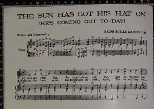 First page of The sun has got his hat on by EMI