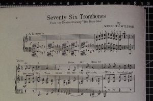 First page of Seventy six trombones by Frank