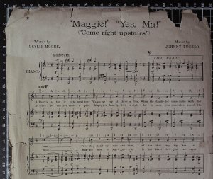 First page of Maggie yes ma by Francis Day & Hunter