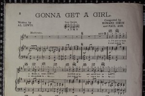First page of Gonna get a girl by Francis Day & Hunter