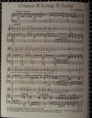 First page of Comes a-long a-love by Kassner