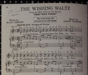 First page of The Wishing Waltz by Bradbury Wood Ltd