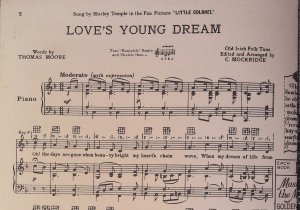 First page of Love's Young Dream by Movietone Music Corp