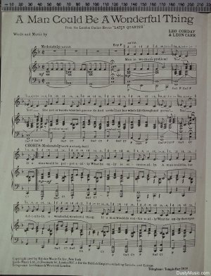 First page of A man could be a wonderful thing by Leeds Music Ltd