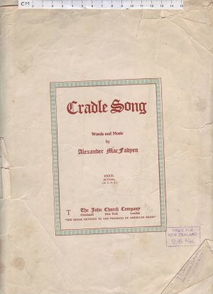 Cradle song - Old Sheet Music by The John Church Company