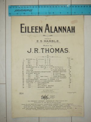 Eileen Alannah - Old Sheet Music by Swan & Co