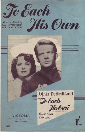 To each his own - Old Sheet Music by The Victoria Music Publishing Co Ltd