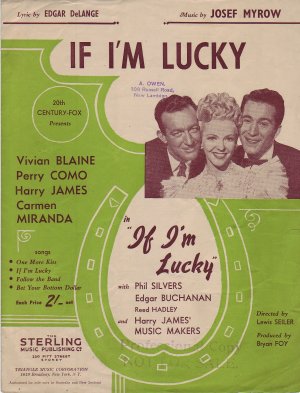 If I'm lucky - Old Sheet Music by The Sterling Music Publishing Co