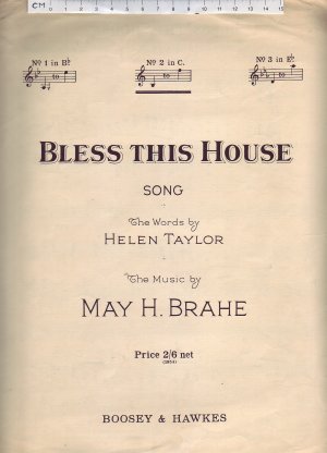 Bless this house - Old Sheet Music by Boosey & Co