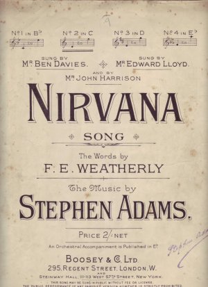 Nirvana - Old Sheet Music by Boosey & Co Ltd
