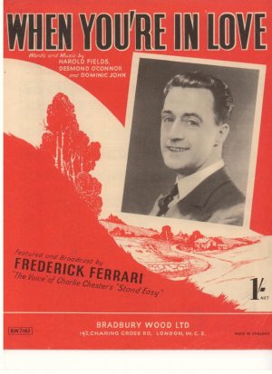 When you're in love - Old Sheet Music by Bradbury Wood Ltd