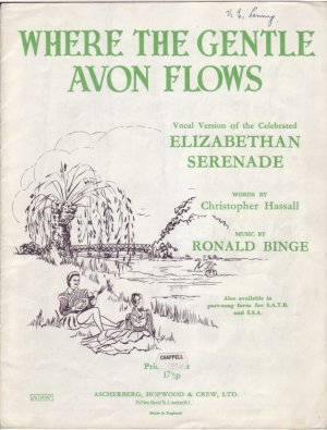 Where the gentle Avon flows - Old Sheet Music by Ascherberg Hopwood & Crew Ltd