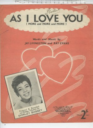 As I love you - Old Sheet Music by Macmelodies