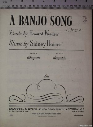 A banjo song - Old Sheet Music by Chappell