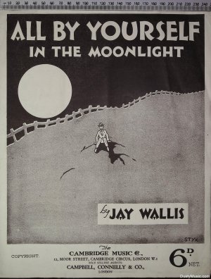 All by yourself in the moonlight - Old Sheet Music by Cambridge