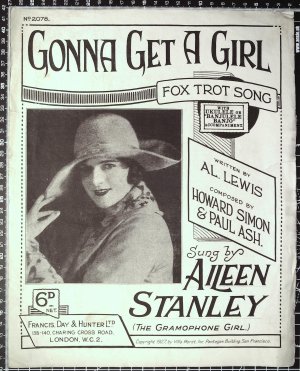 Gonna get a girl - Old Sheet Music by Francis Day & Hunter