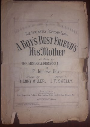 A boy's best friend is his mother - Old Sheet Music by Howard