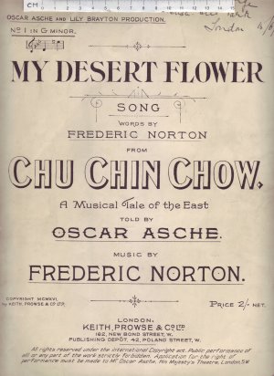 My desert flower - Old Sheet Music by Prowse