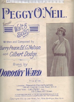 Peggy O'Neil - Old Sheet Music by Francis Day & Hunter