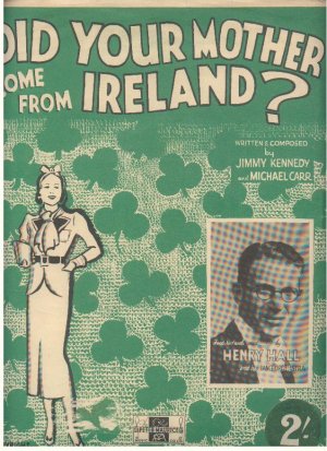 Did your mother come from Ireland - Old Sheet Music by Peter Maurice