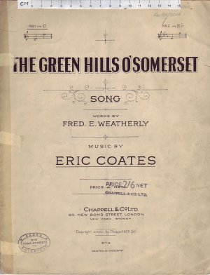 The green hills o' Somerset - Old Sheet Music by Chappell