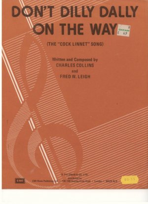 Don't dilly dally on the way - Old Sheet Music by Feldman