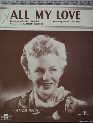 All my love - Old Sheet Music by Peter Maurice