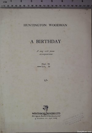 A birthday - Old Sheet Music by Winthrop Rogers
