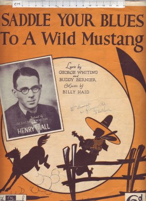 Saddle your blues to a wild mustang - Old Sheet Music by Peter Maurice