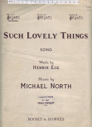 Such lovely things - Old Sheet Music by Boosey & Hawkes
