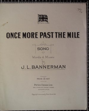 Once more past the mile - Old Sheet Music by Peter Derek