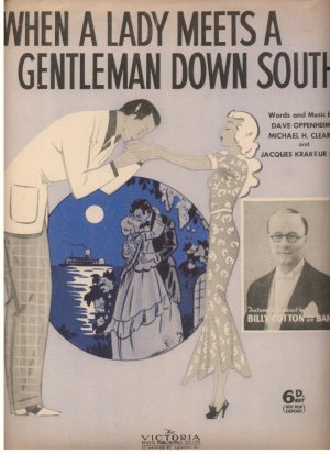 When a lady meets a gentleman down south - Old Sheet Music by Victoria