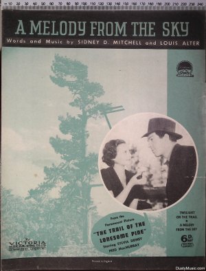 A melody from the sky - Old Sheet Music by Victoria