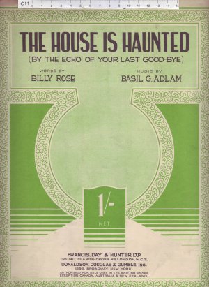 The house is haunted - Old Sheet Music by Francis Day & Hunter