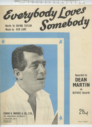 Everybody loves somebody - Old Sheet Music by Morris