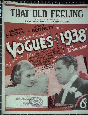 That old feeling - Old Sheet Music by Sun
