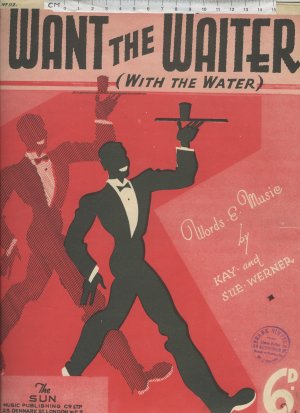 I want the waiter - Old Sheet Music by Sun