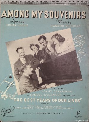 Among my souvenirs - Old Sheet Music by Lawrence Wright