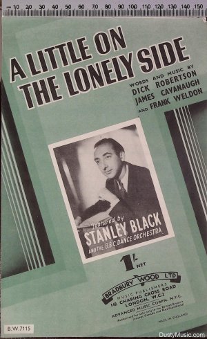 A little on the lonely side - Old Sheet Music by Bradbury Wood