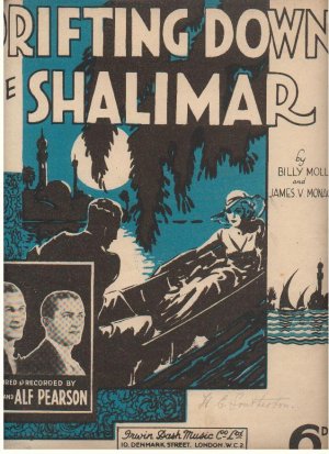 Drifting down the Shalimar - Old Sheet Music by Irwin Dash Music Co Ltd