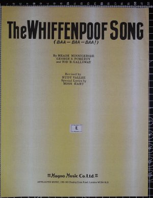 The whiffenpoof song - Old Sheet Music by Magna