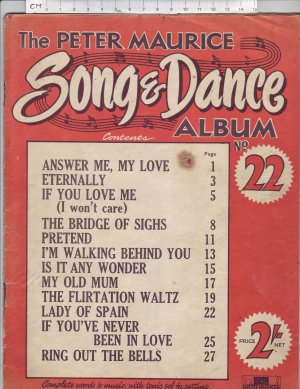 The Peter Maurice Song & Dance album No 22 - Old Sheet Music by Peter Maurice