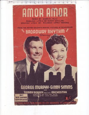 Amor amor - Old Sheet Music by Southern