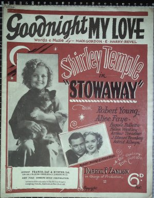 Goodnight my love - Old Sheet Music by Francis Day & Hunter