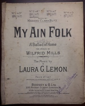My ain folk - Old Sheet Music by Boosey & Co